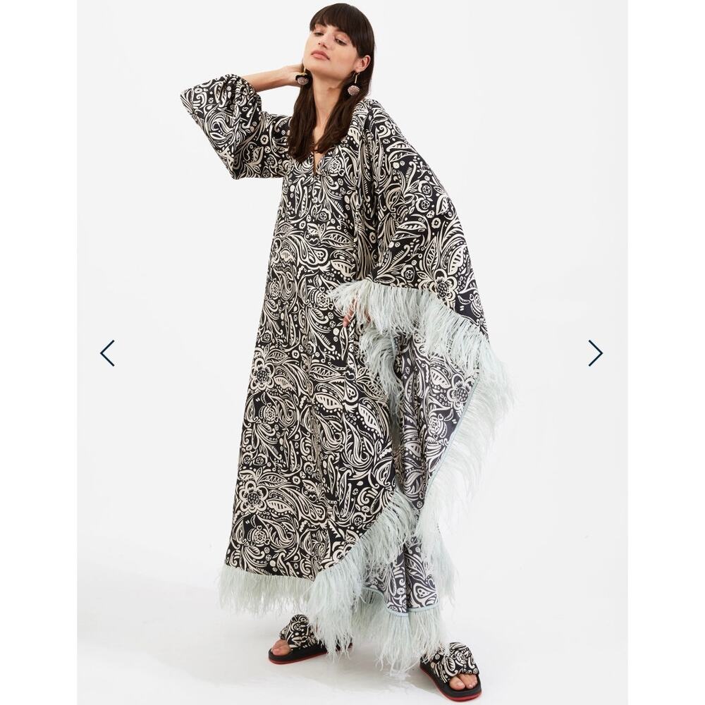 La Double J -Opera Dress (With Feathers) Fauve in Silk Twill - XL (NWOT)